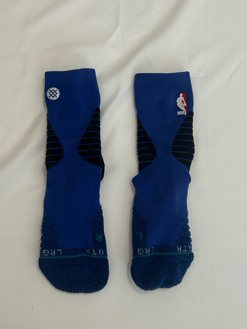 Stance NBA Performance Crew Socks Blue Black Athletic Crew Socks Size Large